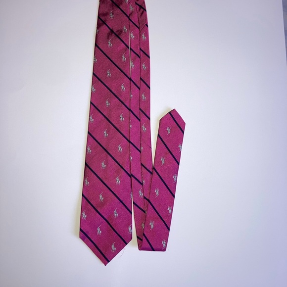 Vintage Ralph Lauren Tie Hand made In Italy Polo Monogram